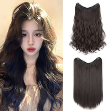 Load image into Gallery viewer, Wig Women's Long Hair One-piece U-shaped Extension Natural Invisible and Seamless Imitation Long Straight Hair Patch Wig