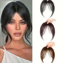 Load image into Gallery viewer, Eight Character Bangs Hair Clip Women's Top Hair Replacement Fluffy Seamless Bangs Hair Clip Women Girl Wig False Hair Piece