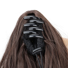 Load image into Gallery viewer, Premium Synthetic Curly Claw Clip in Ponytail Daily Use Blonde Short Hairpiece Fluffy False Hair Lady Pigtail Hair Extensions