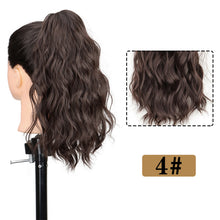 Load image into Gallery viewer, Premium Synthetic Curly Claw Clip in Ponytail Daily Use Blonde Short Hairpiece Fluffy False Hair Lady Pigtail Hair Extensions