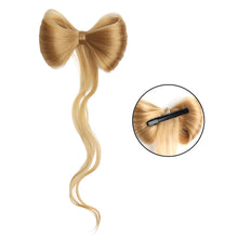 Load image into Gallery viewer, Bowknot Claw Clamp Shape Hair Bun Synthetic Clip in Hair Extensions Hair Accessories Suitable for Women's Daily Use