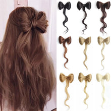 Load image into Gallery viewer, Bowknot Claw Clamp Shape Hair Bun Synthetic Clip in Hair Extensions Hair Accessories Suitable for Women's Daily Use