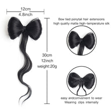 Load image into Gallery viewer, Bowknot Claw Clamp Shape Hair Bun Synthetic Clip in Hair Extensions Hair Accessories Suitable for Women's Daily Use