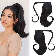 Load image into Gallery viewer, Half Up Half Down Ponytail Extension Set Long Flipped Out Clip on Hair Extensions Versatile Style Women Ponytail Wig Hairpieces