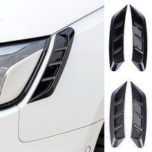 Load image into Gallery viewer, 2Pcs Carbon Fiber Car Headlight Eyebrow Decals Car Fender & Tail Light Vinyl Wrap Automotive Body Side Wind Blade Stickers Adhesive Trim