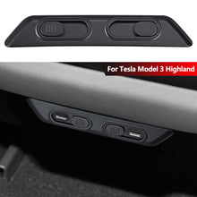Load image into Gallery viewer, Car Rear USB Port Cover Charging Port Protector Anti-Dust Socket Seal Interior Accessory for Tesla Model 3 Highland