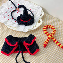 Load image into Gallery viewer, Miniature Halloween Hand-knitted Magic Academy Style Costume with Hat Scarf for 17cm Labubu Cute DIY Doll Clothes Lovely Outfit Gifts