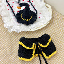Load image into Gallery viewer, Miniature Halloween Hand-knitted Magic Academy Style Costume with Hat Scarf for 17cm Labubu Cute DIY Doll Clothes Lovely Outfit Gifts