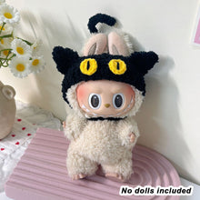 Load image into Gallery viewer, Miniature Halloween Hand-knitted Magic Academy Style Costume with Hat Scarf for 17cm Labubu Cute DIY Doll Clothes Lovely Outfit Gifts