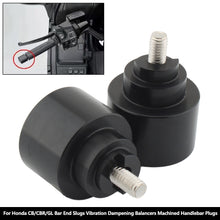 Load image into Gallery viewer, Pair Aluminum Alloy Motorcycle Handlebar Ends for Honda CB/CBR/GL Bar End Slugs Vibration Dampening Balancers Machined Handlebar Plugs