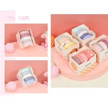 Load image into Gallery viewer, Card Lover 5 Rolls Basic Series Journal Colourful Washi Tape Scrapbooking Morandi Color Masking Tape Journaling Material