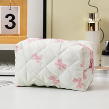 Load image into Gallery viewer, Stylish Bowknot One-Layer Pencil Case Floral Pattern Design Storage Bag Key Item for Back to School Season for Daily Use