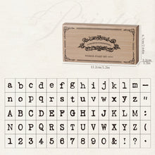 Load image into Gallery viewer, 70 Pieces Vintage-Style Wooden Stamp Set Box Cross-Border Upper Lowercase English Letters Numbers Symbols Stamps for Scrapbooking Craft Use