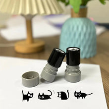 Load image into Gallery viewer, 4 Styles Cute Cartoon Stamps Lovely Small Black Cat Stamp DIY Scrapbooking Decoration Diary Collage Stationery