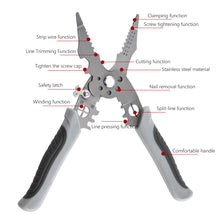 Load image into Gallery viewer, Wire Stripper Decrustation Pliers Adjustable Electrical Wire Stripping Tool Non-slip Wire Stripper Crimper for Electrical Cable