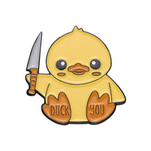 Load image into Gallery viewer, Cute Yellow Duck Enamel Pins Cartoon Cowboy Duck Lovely Animal Collection Brooches Lapel Badge Jewelry Gifts For Friends