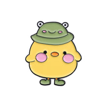 Load image into Gallery viewer, Cute Yellow Duck Enamel Pins Cartoon Cowboy Duck Lovely Animal Collection Brooches Lapel Badge Jewelry Gifts For Friends