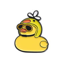 Load image into Gallery viewer, Cute Yellow Duck Enamel Pins Cartoon Cowboy Duck Lovely Animal Collection Brooches Lapel Badge Jewelry Gifts For Friends