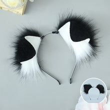 Load image into Gallery viewer, Furry Anime Dog Ear Headband Tail Cartoon Comic-Con Cosplay Accessories Plush Simulation Animal Ears Tail