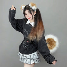 Load image into Gallery viewer, Furry Anime Dog Ear Headband Tail Cartoon Comic-Con Cosplay Accessories Plush Simulation Animal Ears Tail