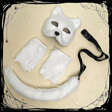 Load image into Gallery viewer, Foxes Mask+Tail +Gloves Set Halloween Cosplays Costume Accessorie Theme Party Dress Up Props Carnival Party Costumes Accessories