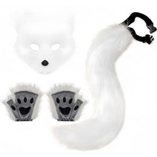 Load image into Gallery viewer, Foxes Mask+Tail +Gloves Set Halloween Cosplays Costume Accessorie Theme Party Dress Up Props Carnival Party Costumes Accessories