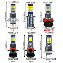Load image into Gallery viewer, 1PC H1/H11/H4/9005/9006/H3/H7 Car LED Fog Light Bulbs 24SMD 20W Alloy Lights 12V-24V Replacement Fog Lamps Super Bright