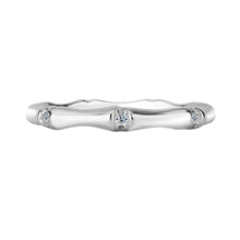 Load image into Gallery viewer, Luxury Bamboo Design Moissanite Ring S925 Sterling Silver Elegant Couple Rings for Wedding Engagement Minimalist Matching Rings