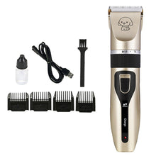 Load image into Gallery viewer, Pet Hair Clipper Set Cat/Dog Grooming Pet Trimmer for Animals with Comb Attachments for Thick Fur Claw Pedicure Artifact Rechargeable Shaver