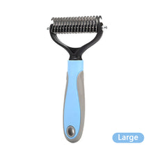 Load image into Gallery viewer, Pet Detangling Comb Dog Dematting Cat Grooming Brush Deshedding Tool Stainless Steel Anti-Slip Handle For Mats and Tangles Pet Cleaning Supplies