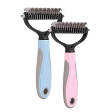 Load image into Gallery viewer, Pet Detangling Comb Dog Dematting Cat Grooming Brush Deshedding Tool Stainless Steel Anti-Slip Handle For Mats and Tangles Pet Cleaning Supplies