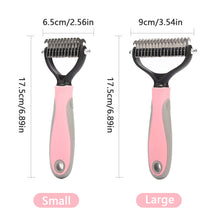 Load image into Gallery viewer, Pet Detangling Comb Dog Dematting Cat Grooming Brush Deshedding Tool Stainless Steel Anti-Slip Handle For Mats and Tangles Pet Cleaning Supplies