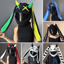 Load image into Gallery viewer, Universal Plush Motorcycle Helmet Cover for Full Rabbit Plush Helmet Covers for Christmas Gifts Motorcycle Helmet Decoration Styling