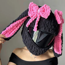 Load image into Gallery viewer, Motorcycle Helmet Covers Helmet Plush Bow Rabbit Ears Decorations Motocross Full Face Off Road Helmet Decoration Styling