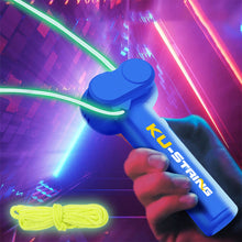 Load image into Gallery viewer, Electric Rope Launcher Handheld Luminous Rope Shooter Cat Teaser Stress Relief Enhancing Parent-Child Interaction Toy