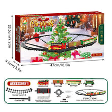 Load image into Gallery viewer, Animated Christmas Tree Train Hanging Electric Train Set Steam and Light Express Train Santa Claus Train Set Christmas Ornament Train