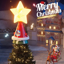 Load image into Gallery viewer, Animated Christmas Tree Train Hanging Electric Train Set Steam and Light Express Train Santa Claus Train Set Christmas Ornament Train