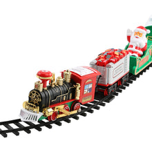 Load image into Gallery viewer, Animated Christmas Tree Train Hanging Electric Train Set Steam and Light Express Train Santa Claus Train Set Christmas Ornament Train