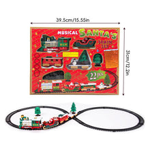 Load image into Gallery viewer, Animated Christmas Tree Train Hanging Electric Train Set Steam and Light Express Train Santa Claus Train Set Christmas Ornament Train