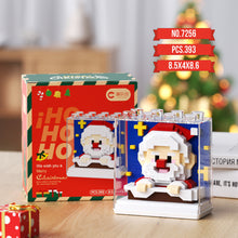 Load image into Gallery viewer, Christmas Building Blocks Acrylic Box Santa Claus Snowman Reindeer Compatible with Lego Brick Assembly Model Kit DIY Christmas Decor Educational Gift