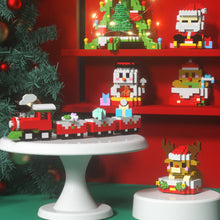 Load image into Gallery viewer, Christmas Building Blocks Acrylic Box Santa Claus Snowman Reindeer Compatible with Lego Brick Assembly Model Kit DIY Christmas Decor Educational Gift