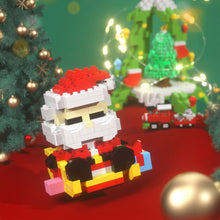 Load image into Gallery viewer, Christmas Building Blocks Acrylic Box Santa Claus Snowman Reindeer Compatible with Lego Brick Assembly Model Kit DIY Christmas Decor Educational Gift