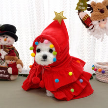 Load image into Gallery viewer, Christmas Dog Cape Adorable Pet Christmas Attire Role-Play Party Wear Pet Cloak Dog Dress Holiday Pet Costume Christmas Supplies