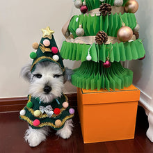 Load image into Gallery viewer, Christmas Dog Cape Festive Pet Cloak Adorable Christmas Role-Play Outfit Christmas Tree Attire Dog Dress Funny Pet Christmas Clothing