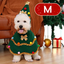 Load image into Gallery viewer, Christmas Dog Cape Festive Pet Cloak Adorable Christmas Role-Play Outfit Christmas Tree Attire Dog Dress Funny Pet Christmas Clothing