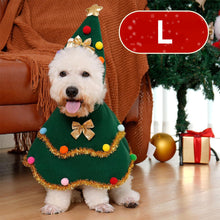 Load image into Gallery viewer, Christmas Dog Cape Festive Pet Cloak Adorable Christmas Role-Play Outfit Christmas Tree Attire Dog Dress Funny Pet Christmas Clothing
