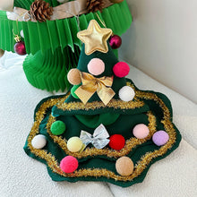 Load image into Gallery viewer, Christmas Dog Cape Festive Pet Cloak Adorable Christmas Role-Play Outfit Christmas Tree Attire Dog Dress Funny Pet Christmas Clothing
