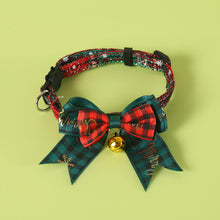 Load image into Gallery viewer, Christmas Cat Bell Collar Adjustable Soft Lucky Charm Vibrant Color Cat Jewelry Party Costume Kitten Collar Festive Holiday Pet Accessory