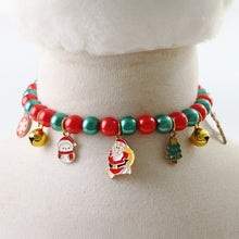 Load image into Gallery viewer, Christmas Cat Bell Collar Multicolor Lucky Charm Vibrant Color Cat Jewelry Party Costume Kitten Collar Festive Holiday Pet Accessory