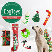 Load image into Gallery viewer, Dog Christmas Gift Box Pet Christmas Stocking Stuffers Durable Interactive Fun Dog Toy Assortment Pack Safe Rubber Chew Toys